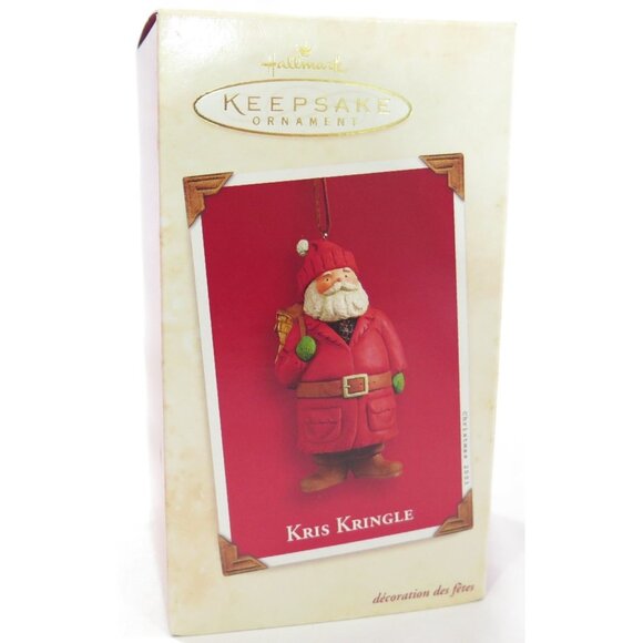 HALLMARK Christmas Ornament KRIS KRINGLE rustic old fashion Santa Claus 2003 - Picture 2 of 6